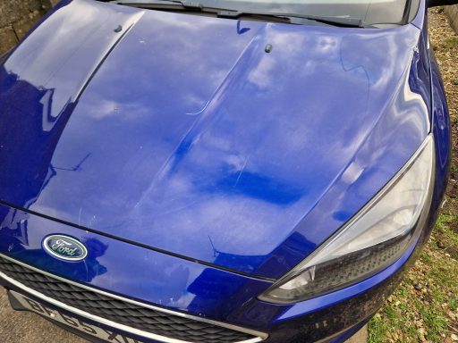 Ford Focus, vicious attack by a ... trampoline