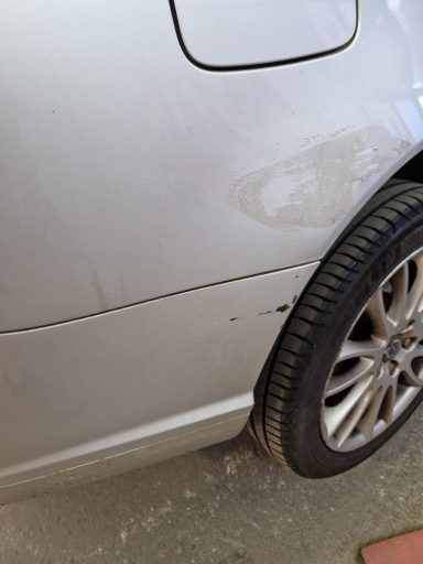 Damage appeared in a car park